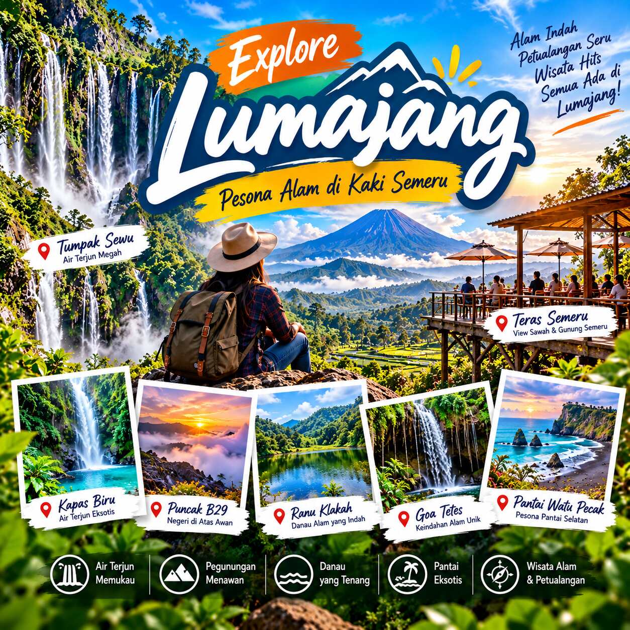Jelajah Lumajang, ragam destinasi wisata alam di kaki Gunung Semeru
